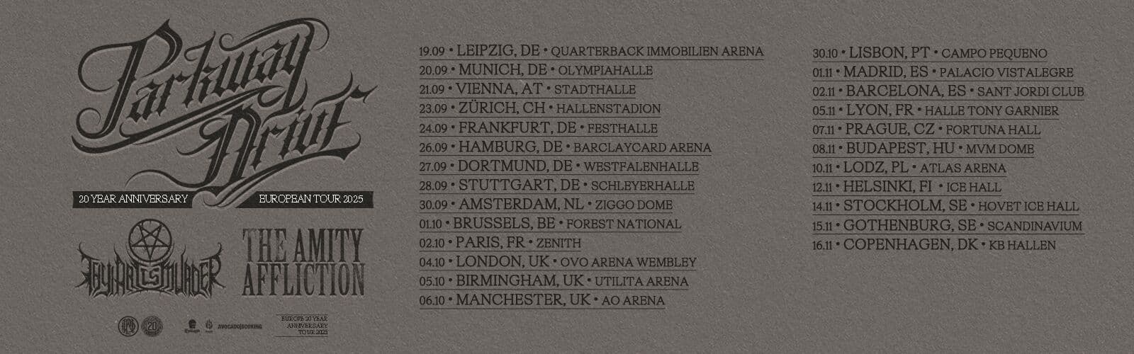 Parkway Drive - European Tour 2025